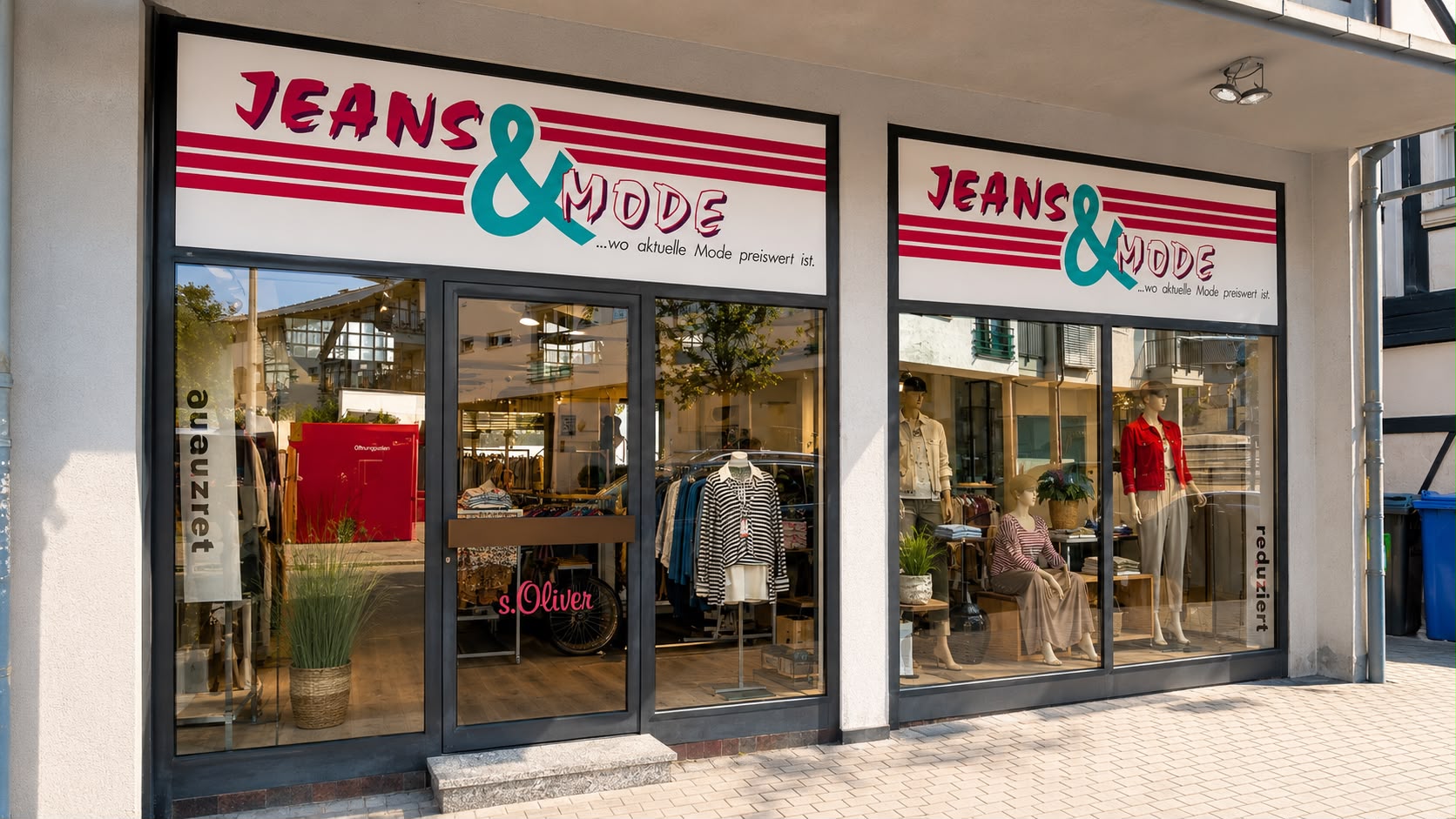 Jeans&Mode Schaufenster – Nahaufnahme